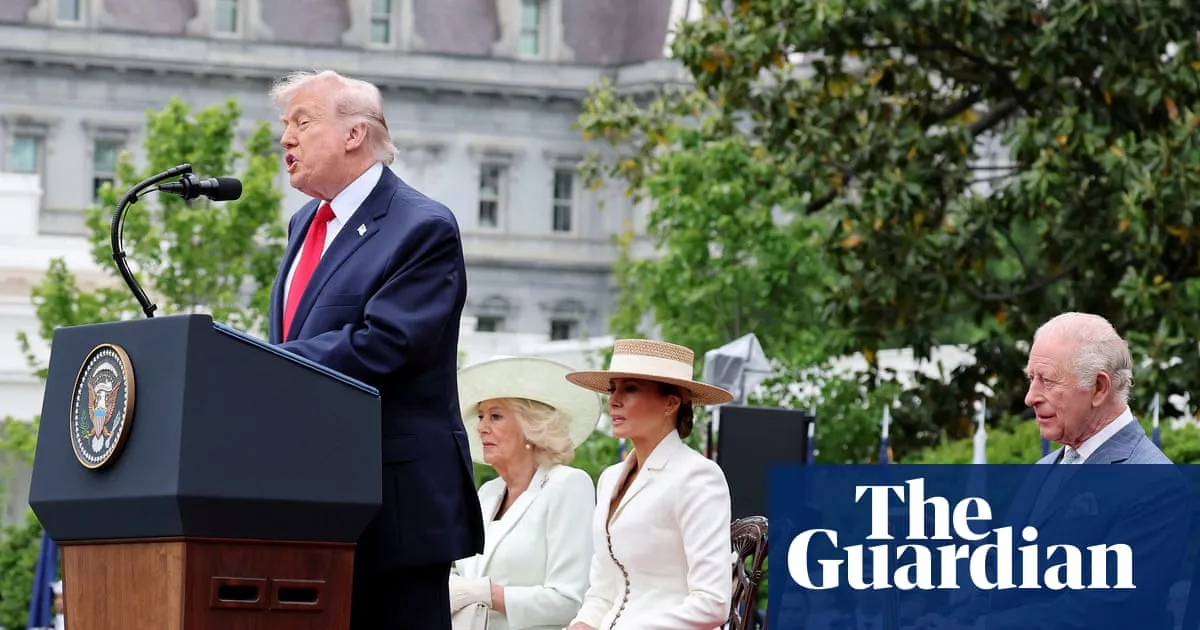 Trump hails ‘special relationship’ during ceremonial welcome for King Charles’s state visit