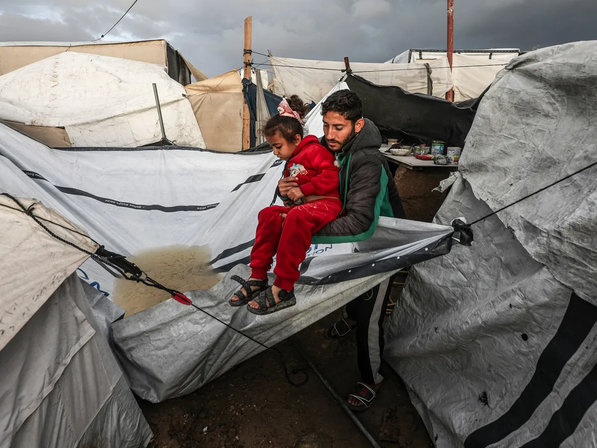 Eight die in Gaza as storm brings extreme cold, collapses buildings
