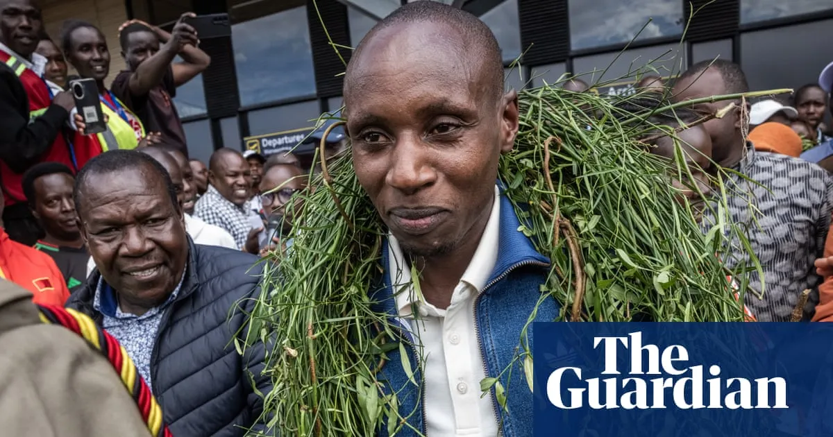 Sabastian Sawe receives hero’s welcome in Kenya after sub-two hour marathon feat