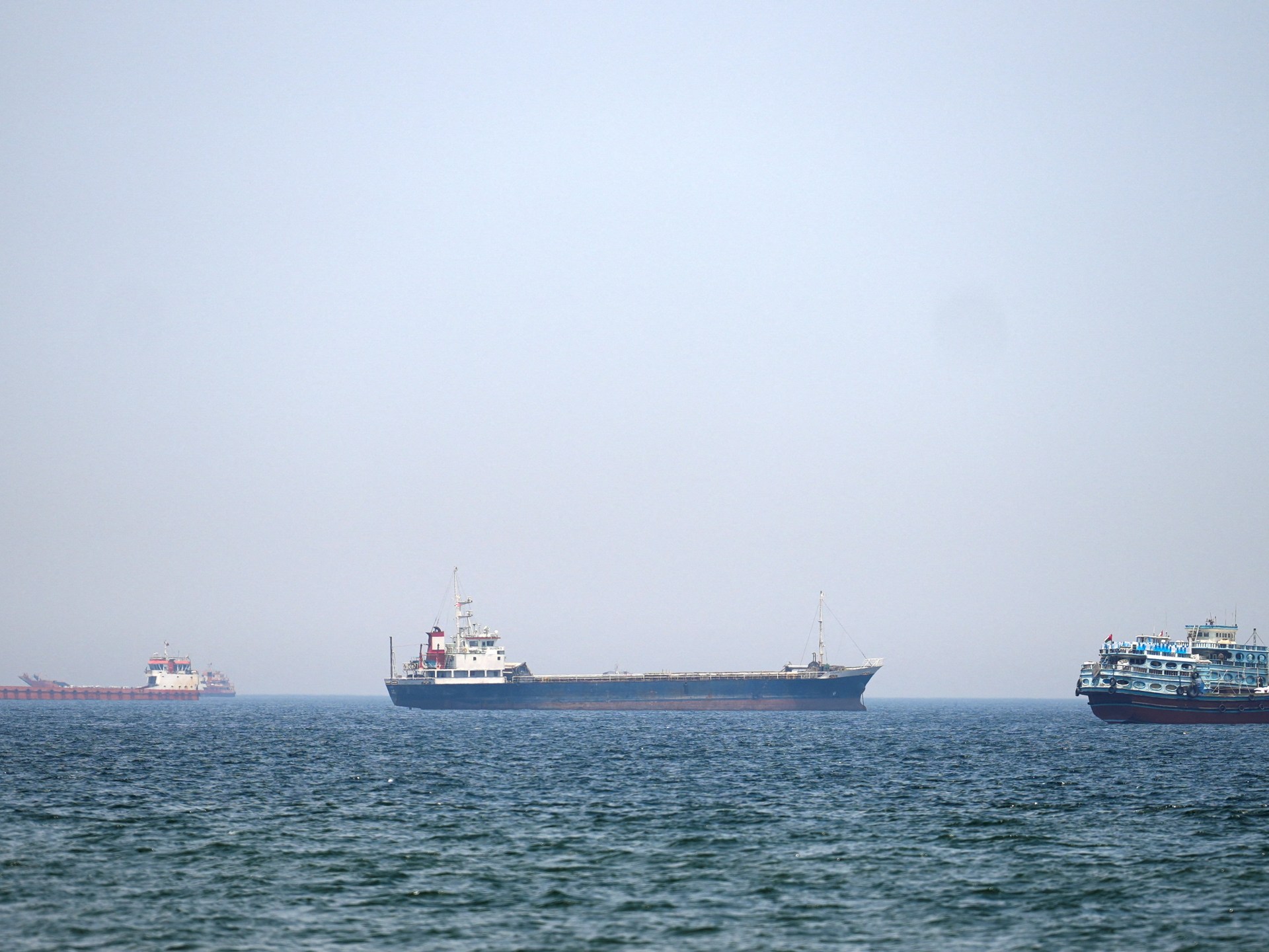 Trump says US will ‘help free up’ ships stuck in Hormuz Strait