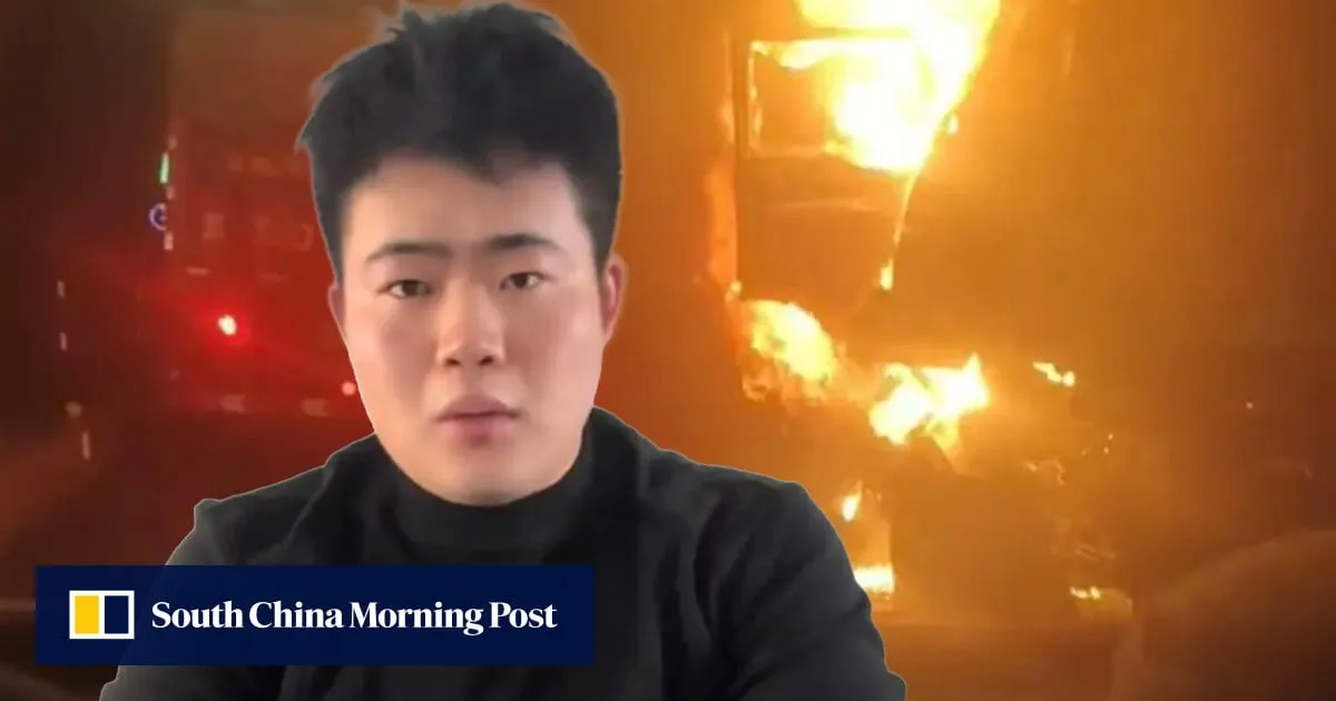 China son calls mum to say he ‘might not return’ while saving driver from burning truck