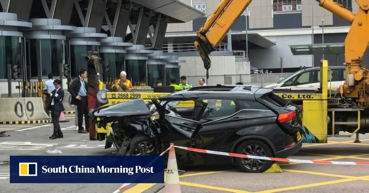 Driver arrested after wife killed in crash at Hong Kong border checkpoint