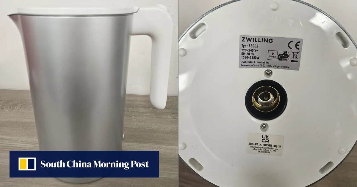 Hong Kong recalls Zwilling electric kettle over handle defect and scalding risk