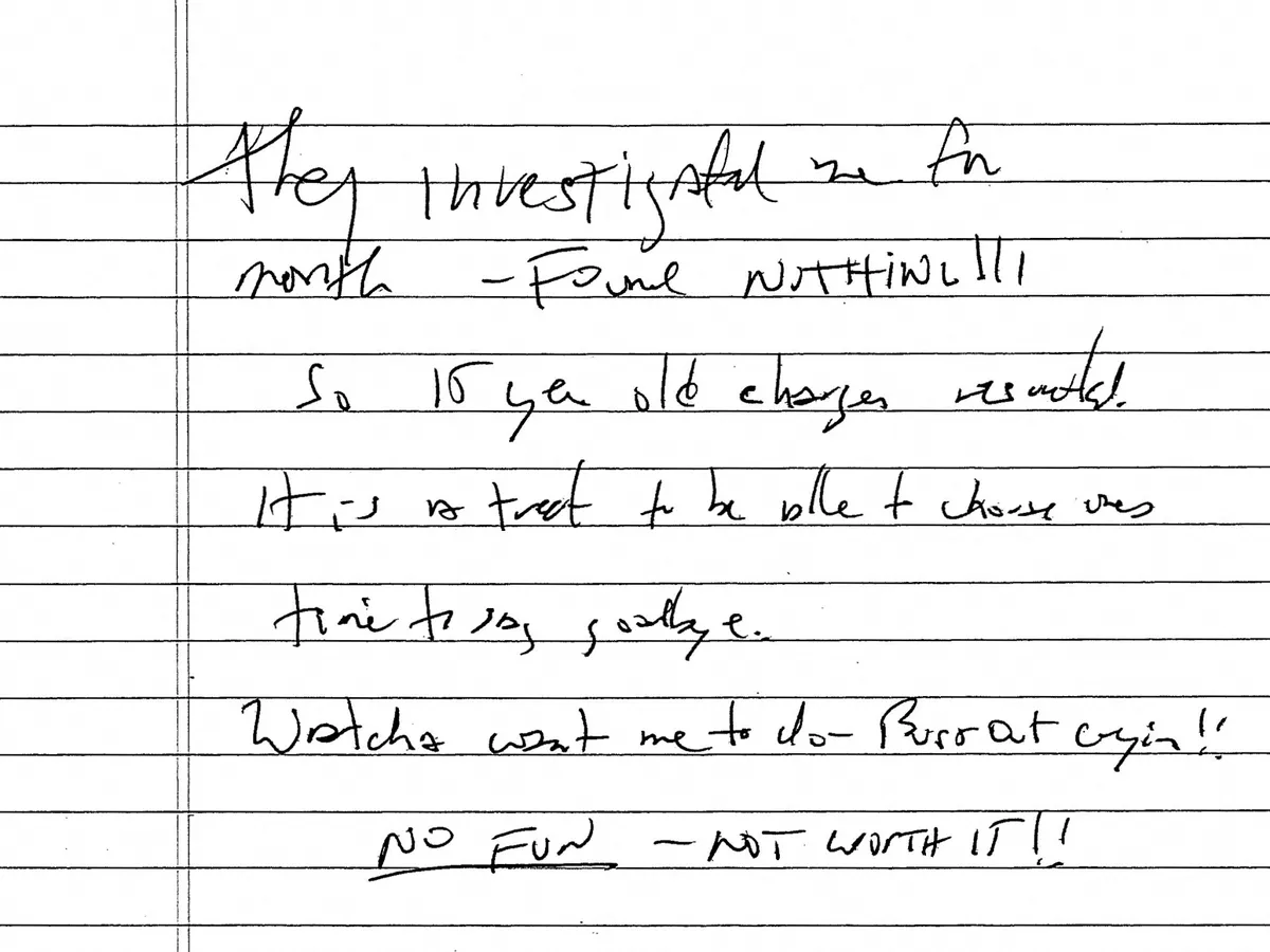US judge releases purported Jeffrey Epstein suicide note