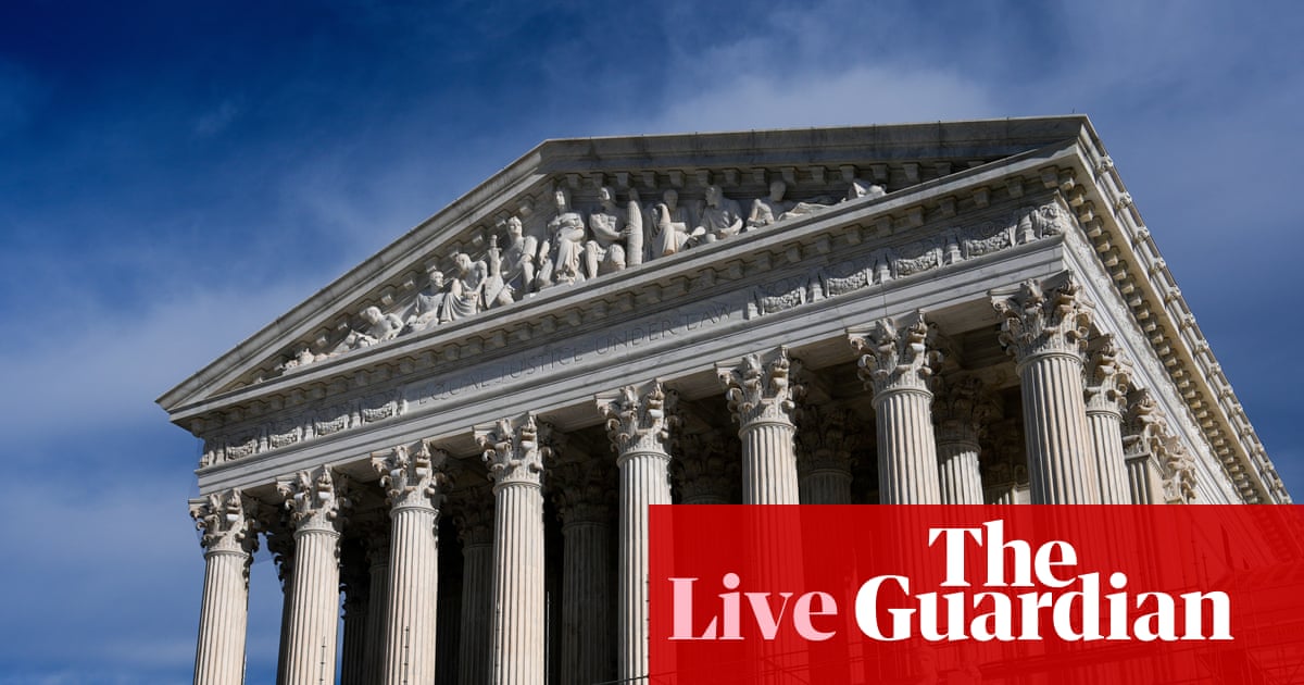 Supreme court could issue ruling on legal challenge to Trump’s tariffs today – US politics live