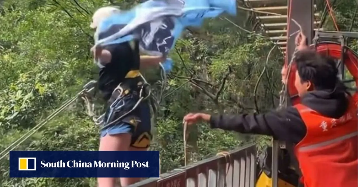 China tourist dies after cliff swing fall as safety rope was loose despite her warnings to staff