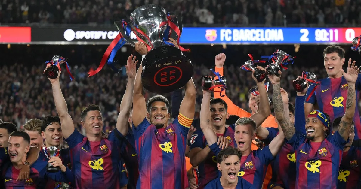 Barcelona beat Real Madrid 2-0 in El Clasico to retain La Liga title