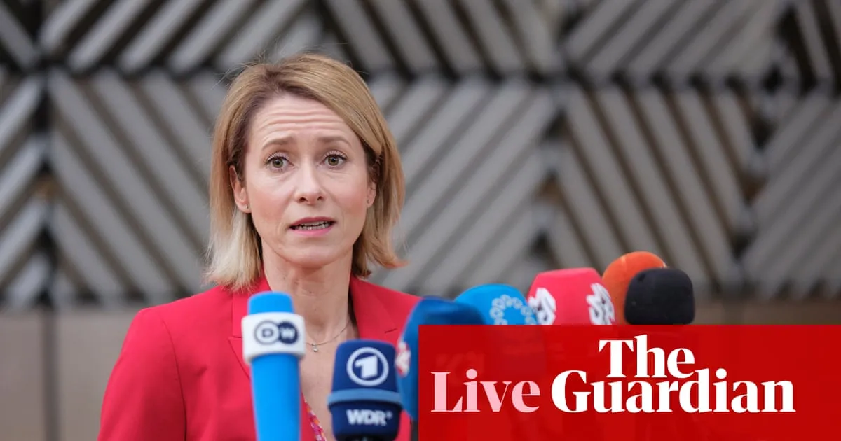 EU’s Kallas criticises Putin’s ‘very cynical’ Ukraine ceasefire calls and rejects suggestion of Schröder as mediator – Europe live