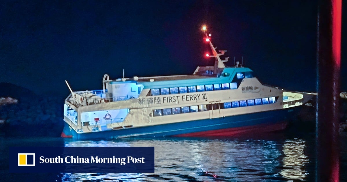 Ferry passengers stranded over an hour after vessel hits typhoon shelter barrier