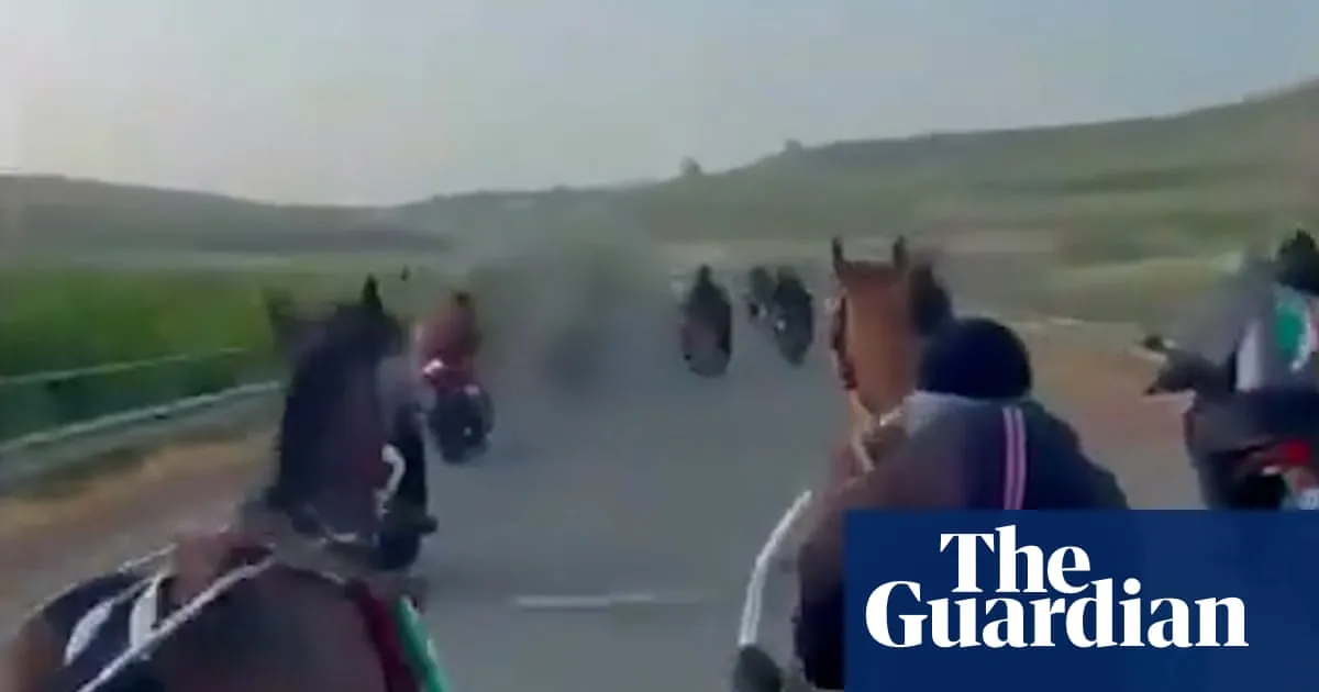 Sicily police investigate illegal race with horse-drawn carts and Kalashnikovs