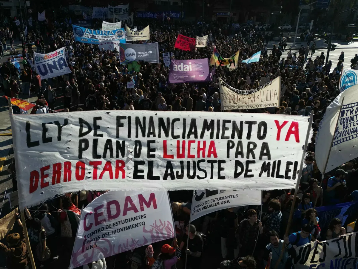 Tens of thousands protest in Argentina over Milei university cuts