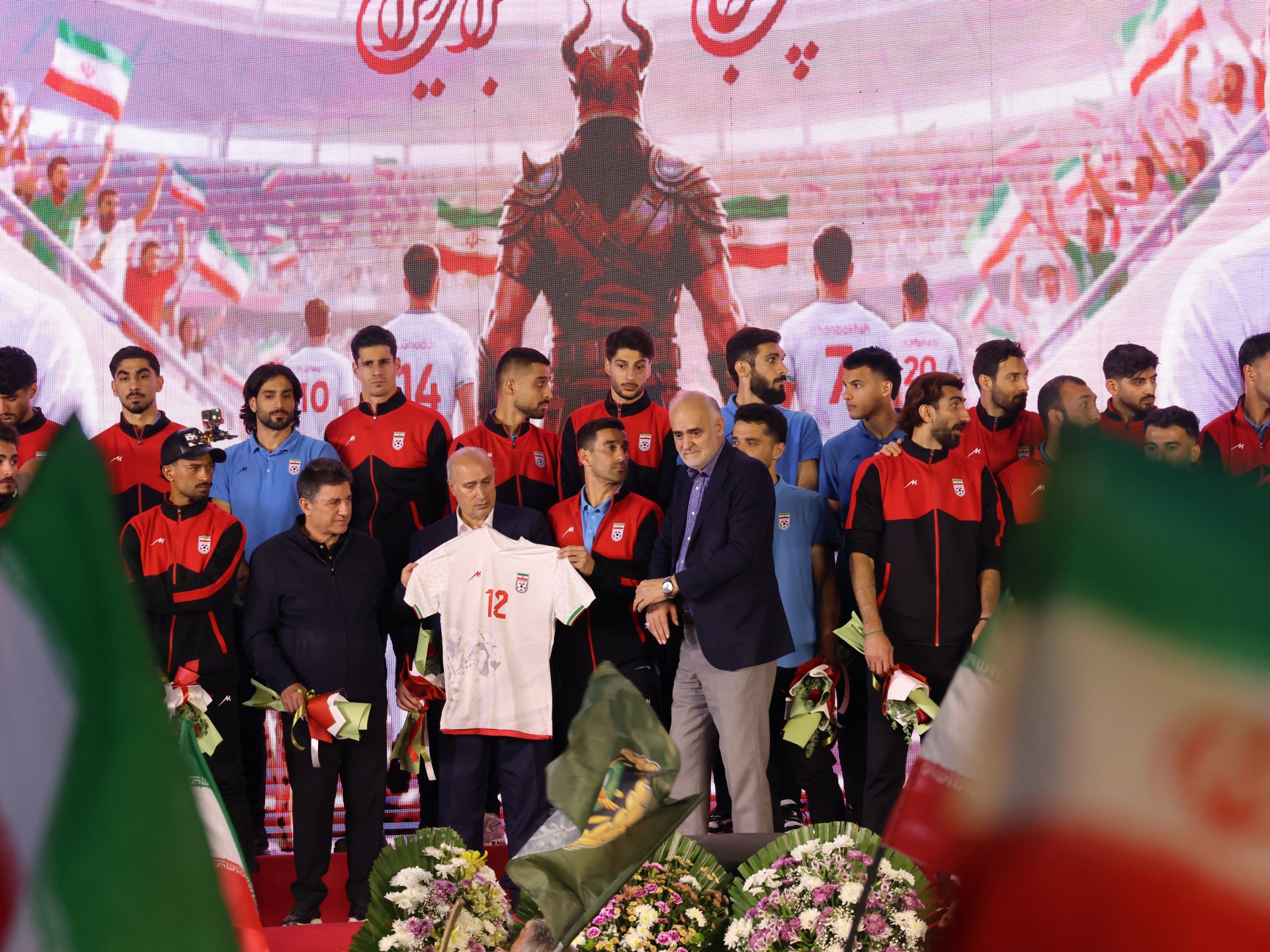 Crowds gather in Tehran to send off Iran’s World Cup team