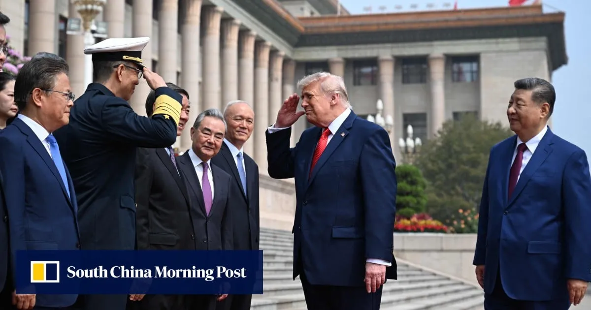 Salute to China? Protocol-perfect Trump delights social media as he arrives to meet Xi