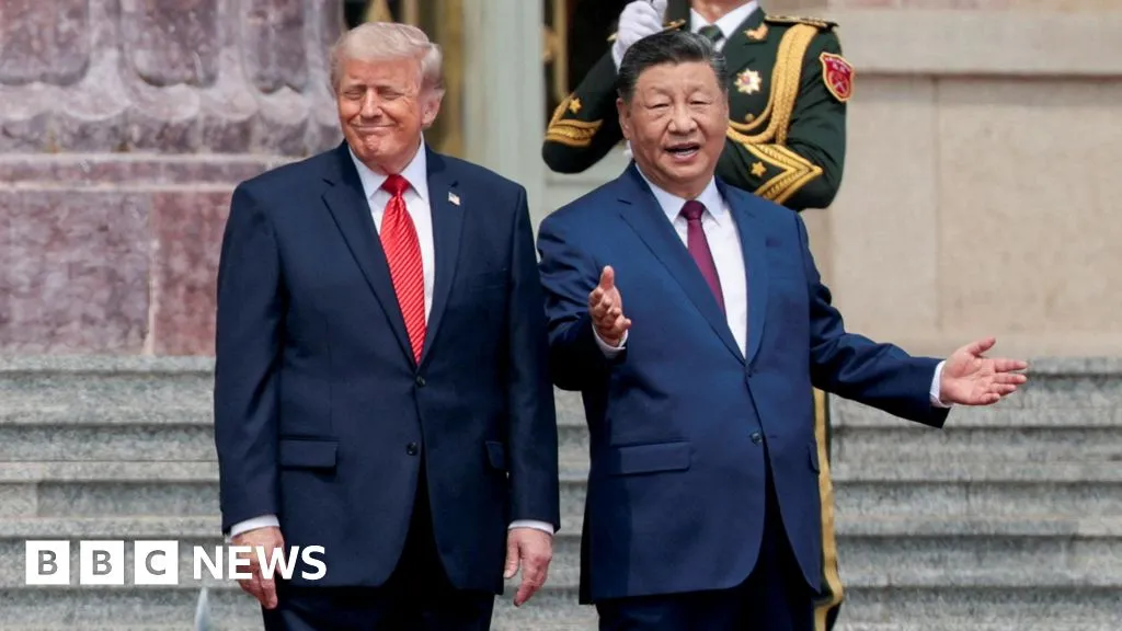 Flattery and fanfare as Trump welcomed to China - but thorny issues remain
