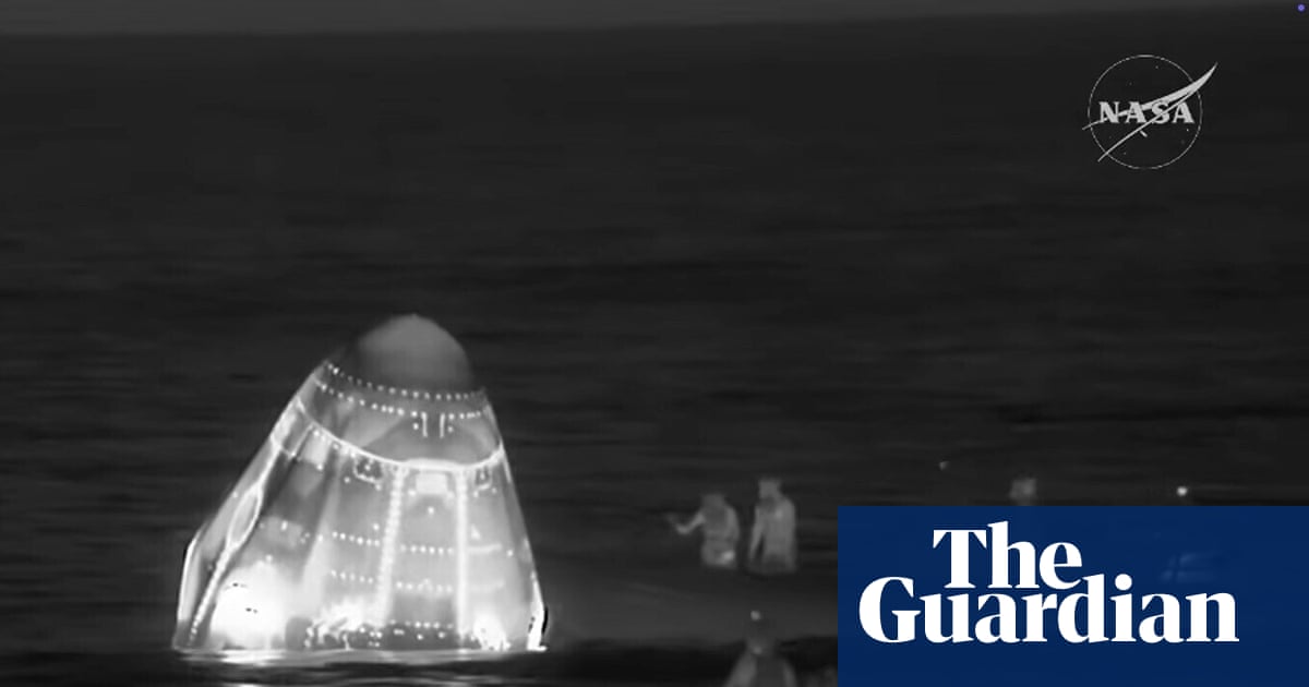 ISS astronauts return to Earth in Nasa’s first ever medical evacuation