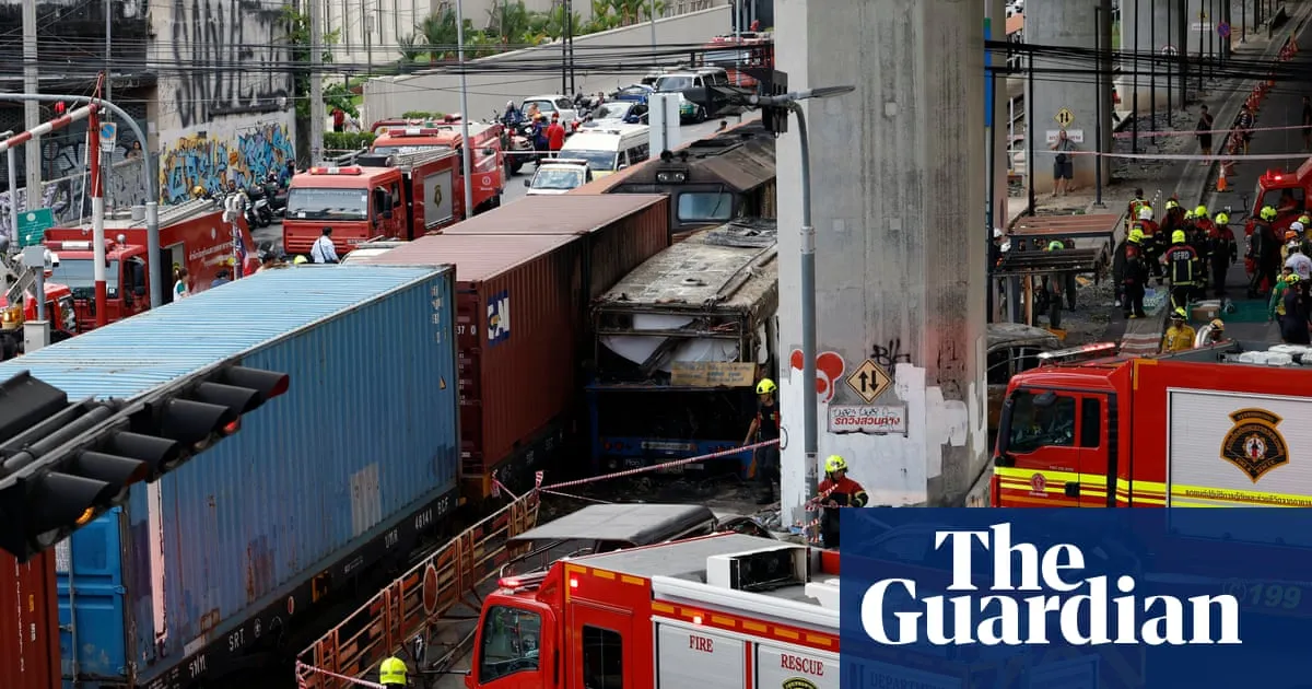 At least eight people killed in Bangkok rail crossing collision