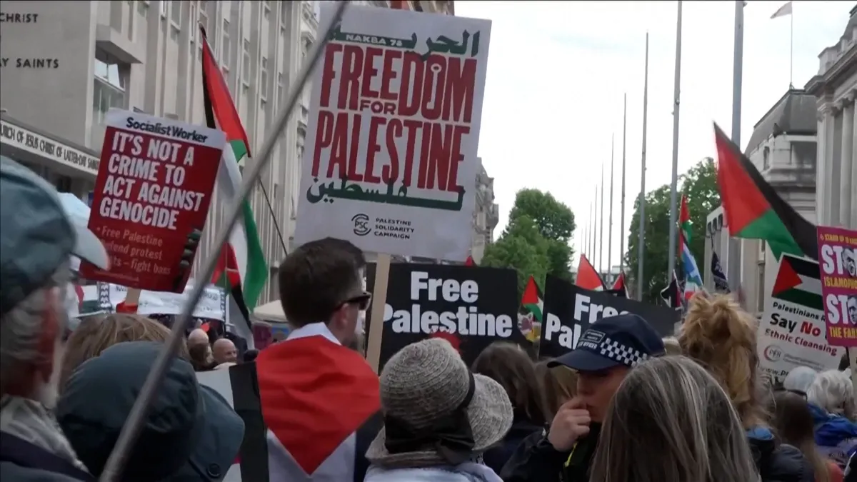 Thousands march in central London to mark 78th Nakba anniversary