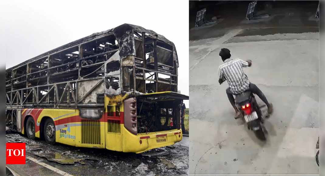 Kurnool bus tragedy: Video shows biker riding recklessly before deadly crash - watch