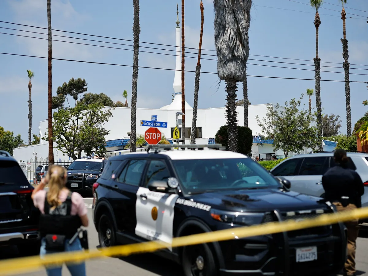 San Diego police say responding to an active shooter at Islamic Center