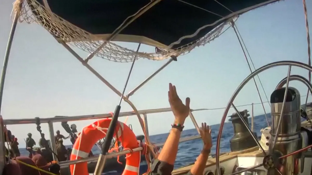 Israeli forces fire ‘rubber bullets’ at activists on Gaza aid flotilla