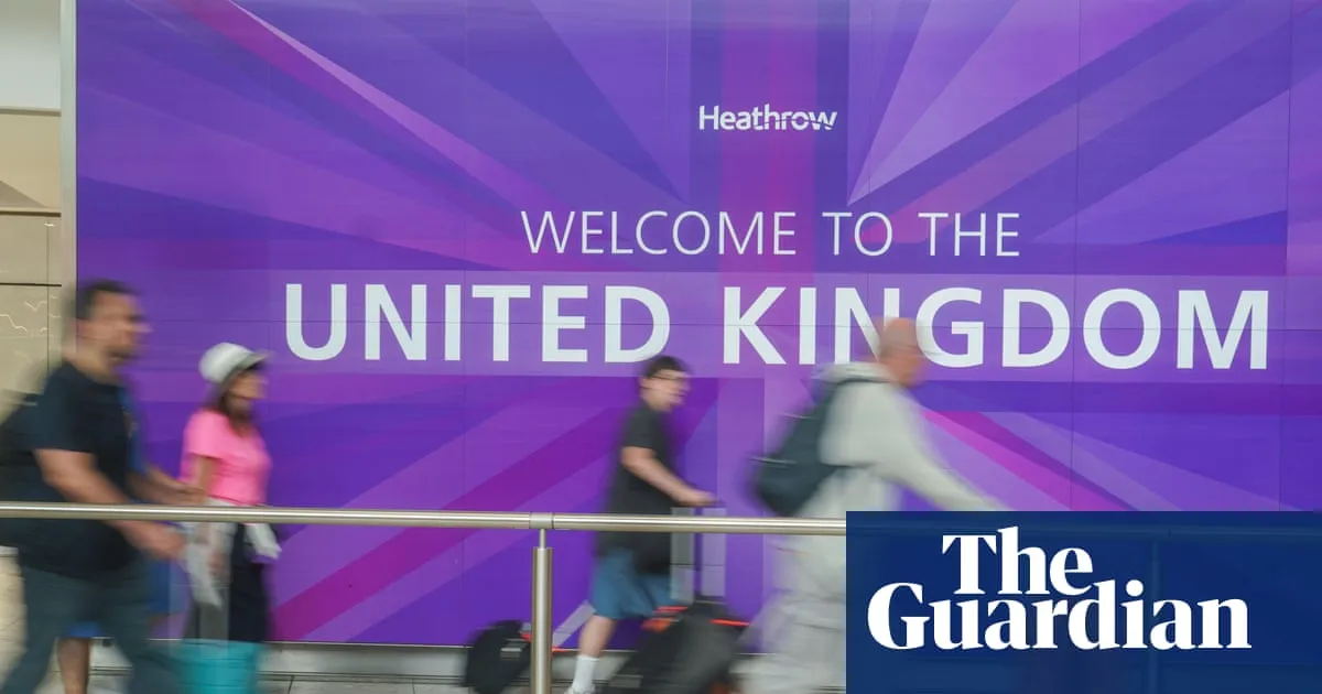 Net migration to UK falls by nearly 50% after Labour’s vow to cut numbers