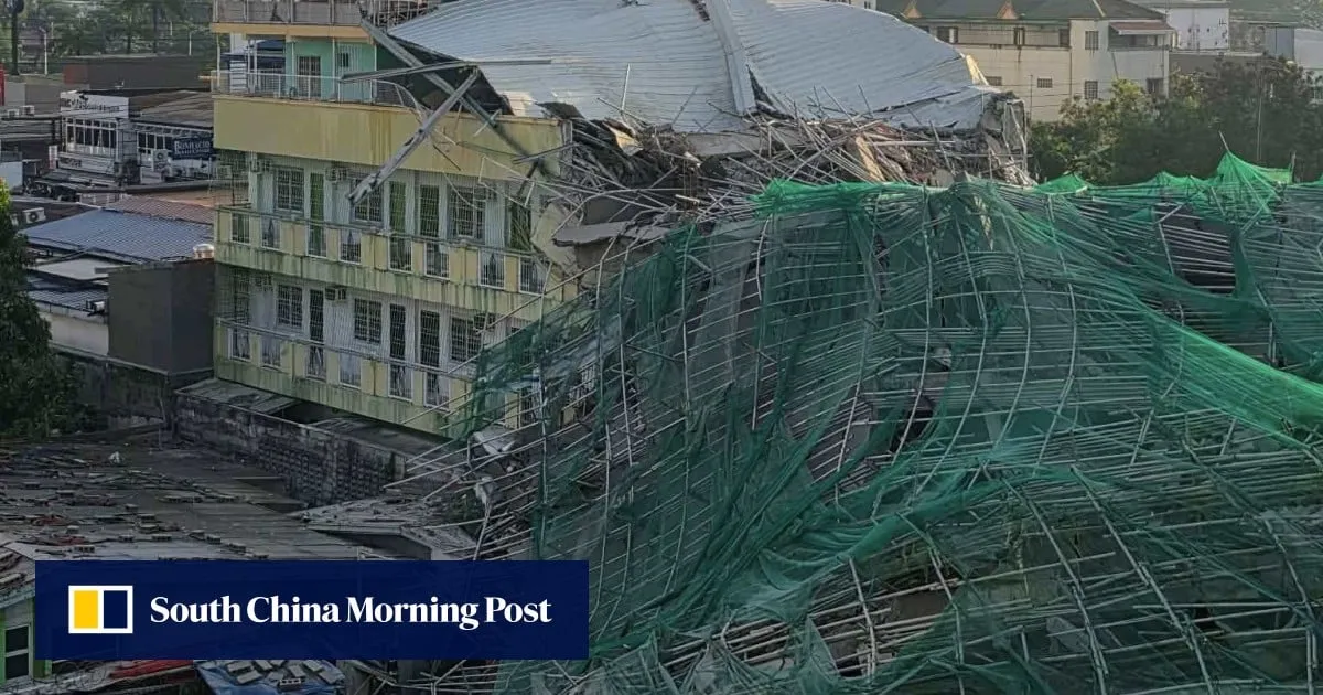 Under-construction building collapses in Philippines, trapping workers