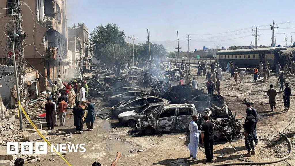 Blast targeting train kills at least 20 in Pakistan