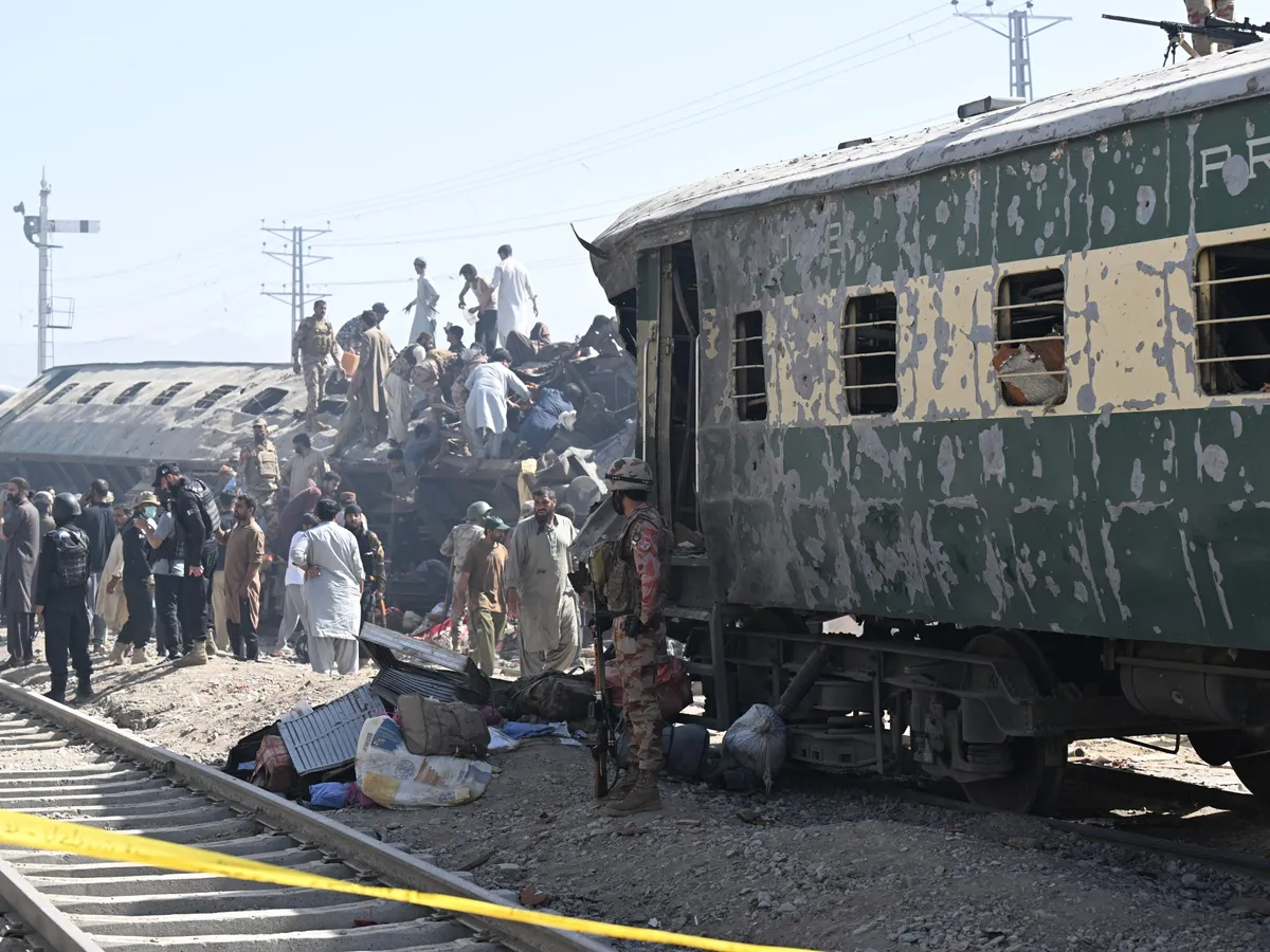 Blast hits train in Pakistan’s Balochistan, killing at least 24 people