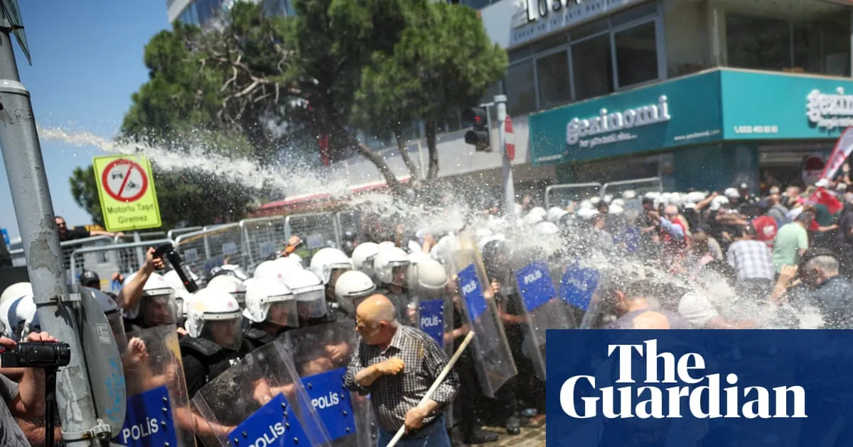 Turkish police fire teargas to break up protest after opposition leader ousted