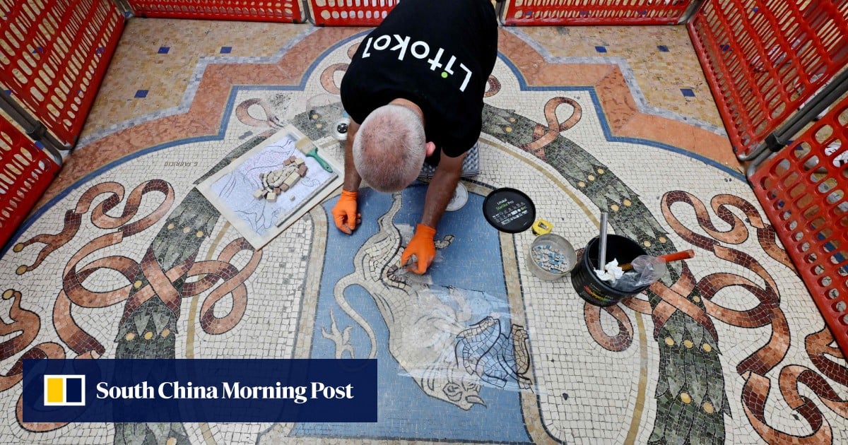 Milan restores 19th century bull mosaic’s testicles to former glory