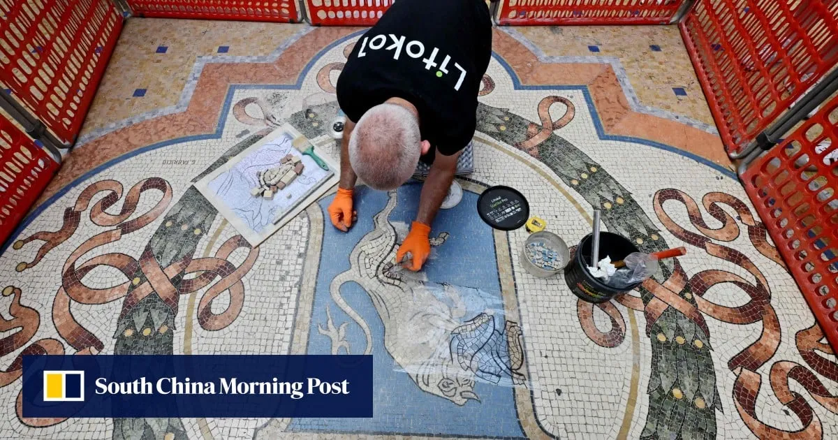 Milan restores 19th century bull mosaic’s testicles to former glory