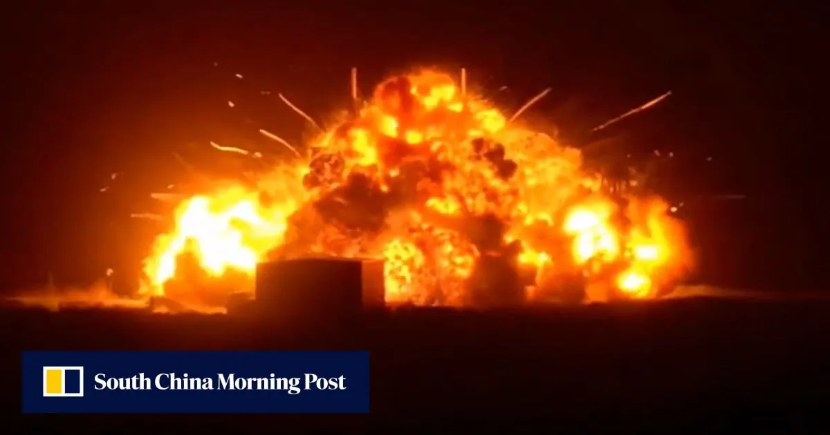Blue Origin rocket explodes on launch pad during engine-firing test