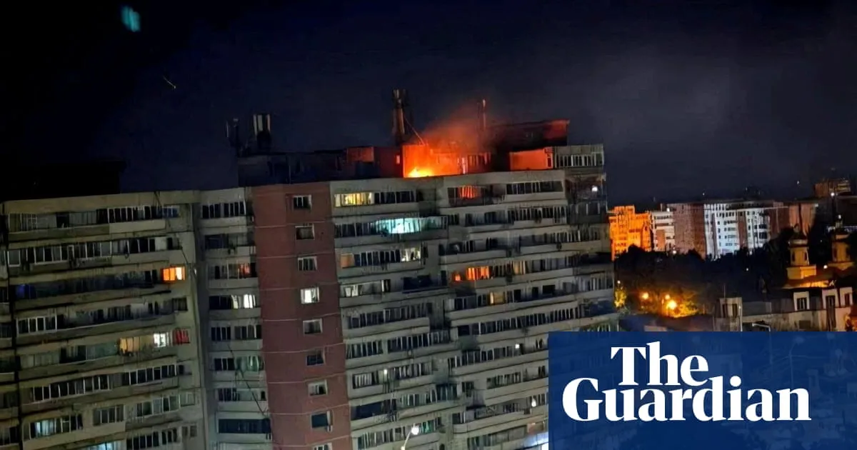 Russian drone crashes into Romanian apartments, wounding two people and starting fire
