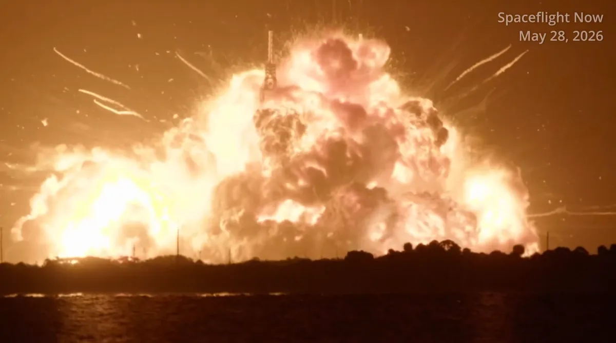 Blue Origin rocket explodes on launch pad during test