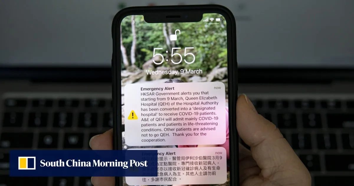 Hong Kong cuts emergency mobile alert activation time from an hour to 15 minutes