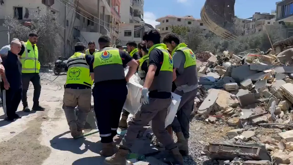Israel launches more than 10 strikes across southern Lebanon