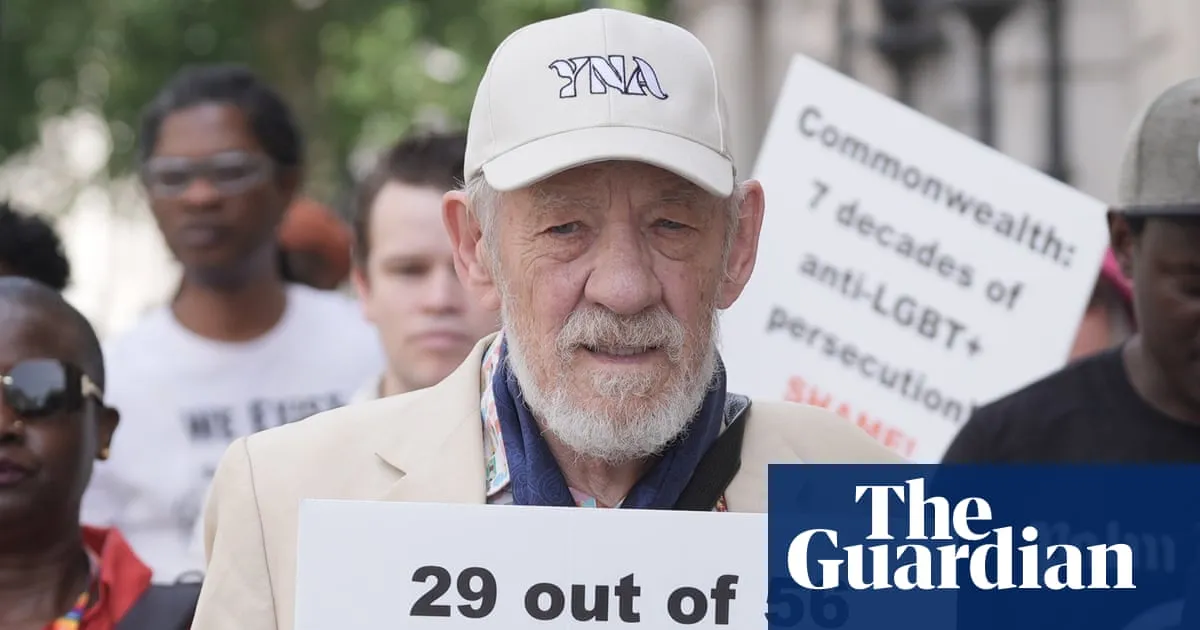 Ian McKellen joins march for LGBTQ+ equality in Commonwealth countries