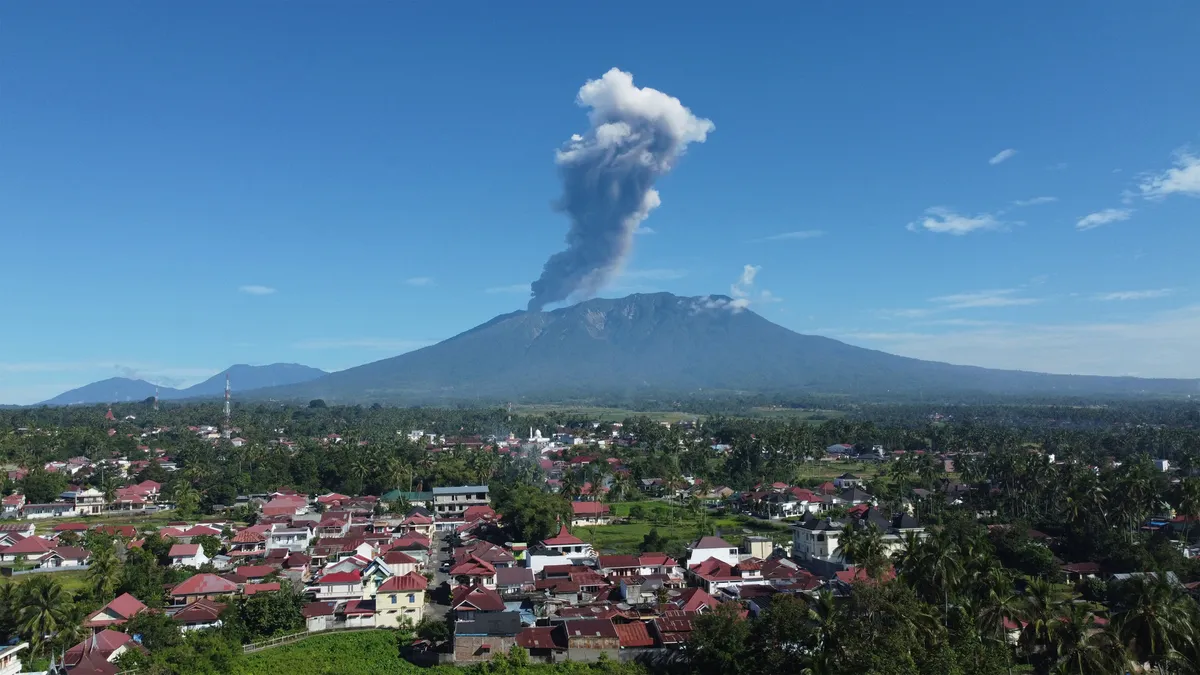 Indonesia’s Mount Merapi volcano erupts, spewing ash into the sky