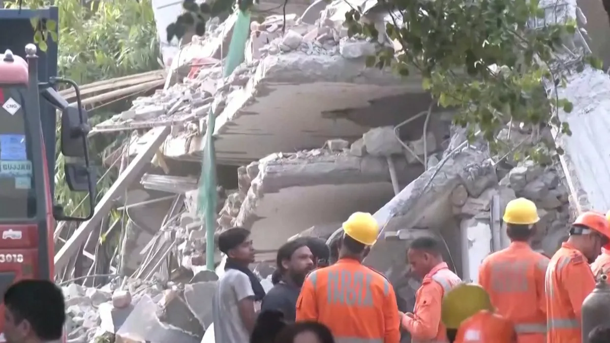 Building collapses in New Delhi, some people rescued, more feared trapped