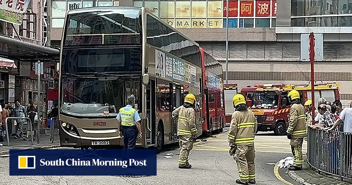 Cyclist seriously injured after being hit by double-decker bus in Hong Kong