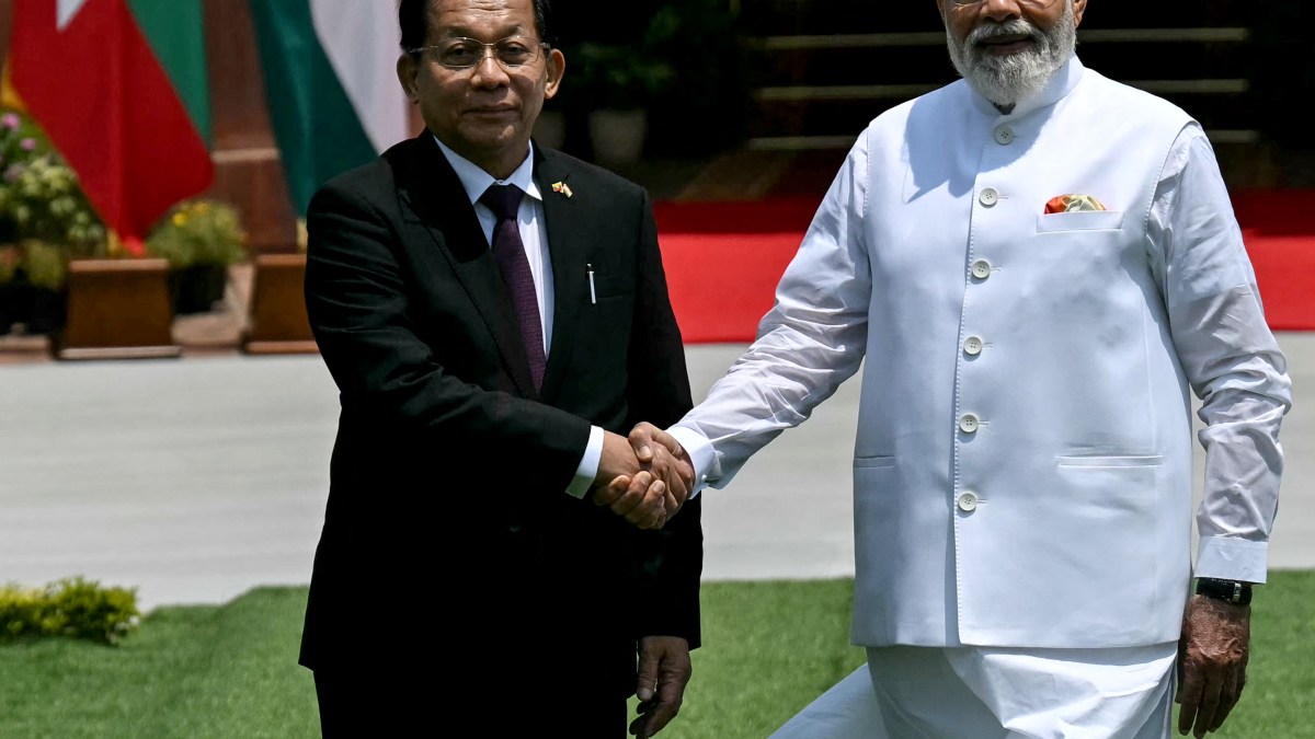 Indian PM Modi meets Myanmar military gov’t leader in New Delhi