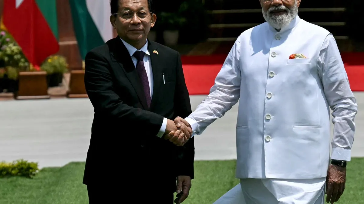 Indian PM Modi meets Myanmar military gov’t leader in New Delhi