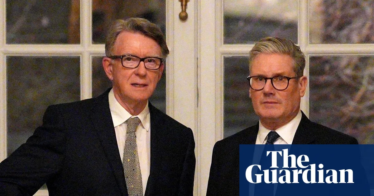 Mandelson criticised Starmer’s lack of ‘verve’ and tendency to buckle under pressure