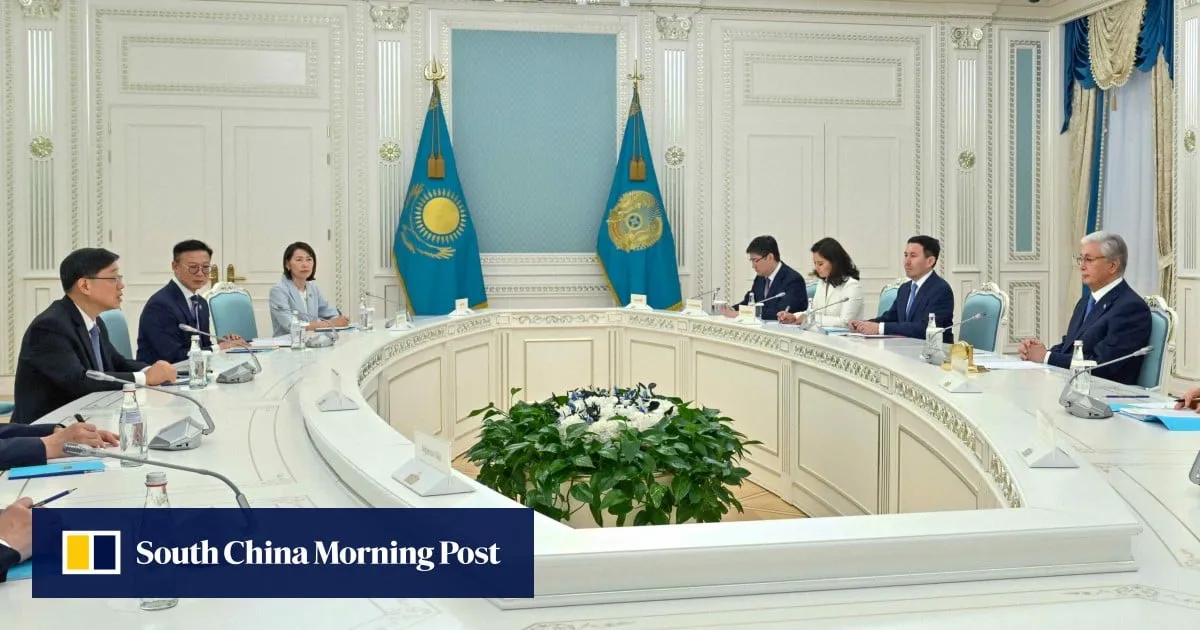 Make use of Hong Kong’s advantages, John Lee urges Kazakhstan leaders, companies