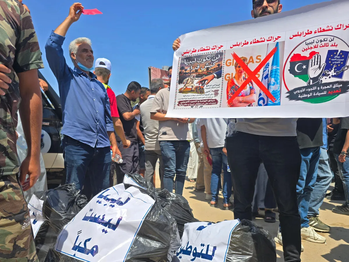 Hundreds protest in Libya outside UN agency against undocumented migrants
