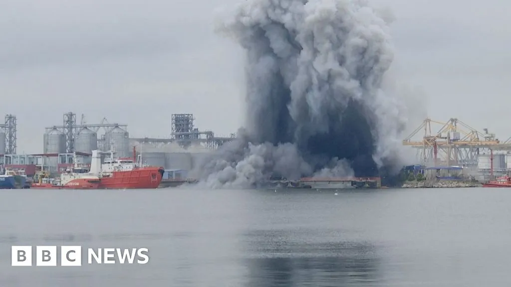 Ukraine strikes cargo ships and admits Romania drone blast as Putin prepares for key speech