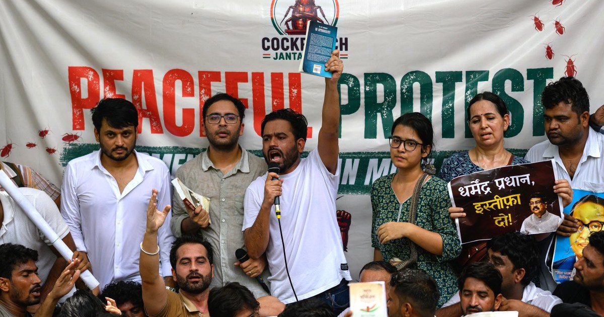 Cockroach Janta Party rallies at New Delhi for youth protests
