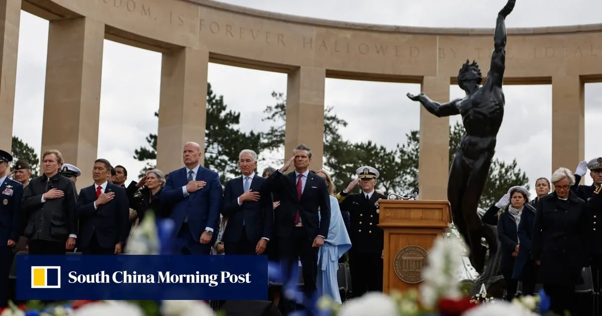 In D-Day speech, Hegseth urges Europe to counter ‘invasion’ of migrants