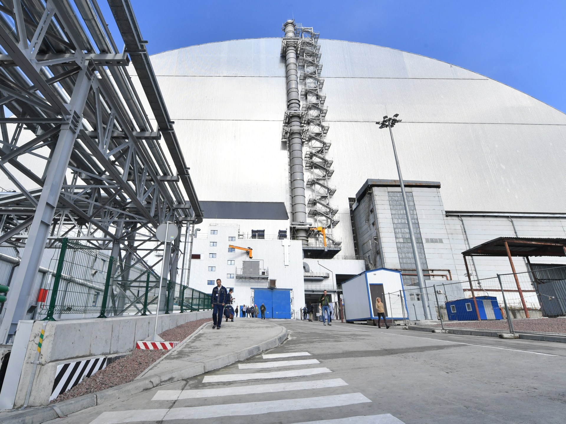Russian drone strike damages site near Chornobyl nuclear plant