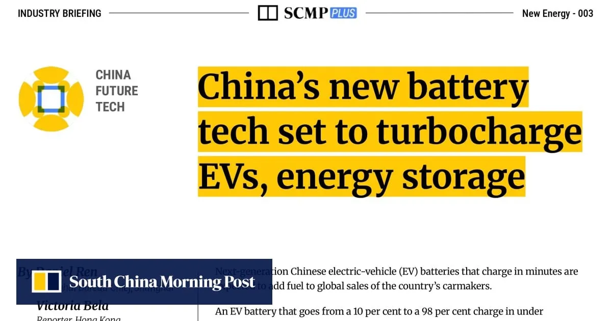 China’s new battery tech set to turbocharge EVs, energy storage